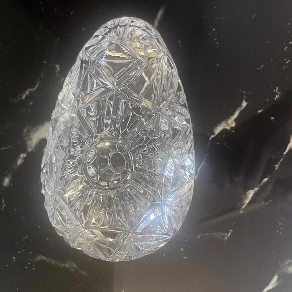 Bohemia Crystal 7” Egg Crystal Czech Republic Glass Crystal Two Piece Brilliant‎ - Picture 4 of 15